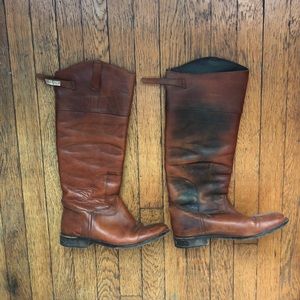 Golden Goose caramel leather riding boots